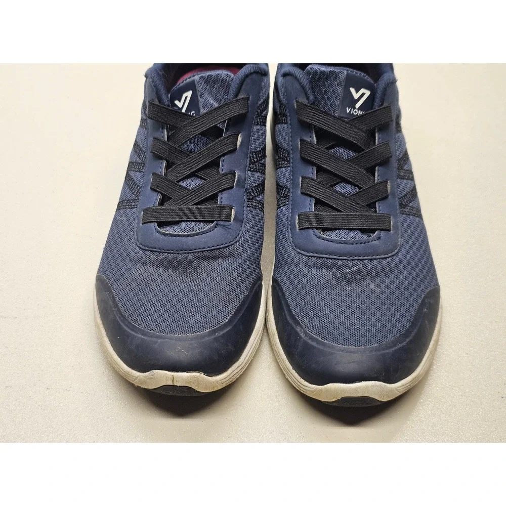 Vionic Shay Navy Blue Mesh Lace Up Walking Sneakers‎ Womens Size 10 Arch Support
